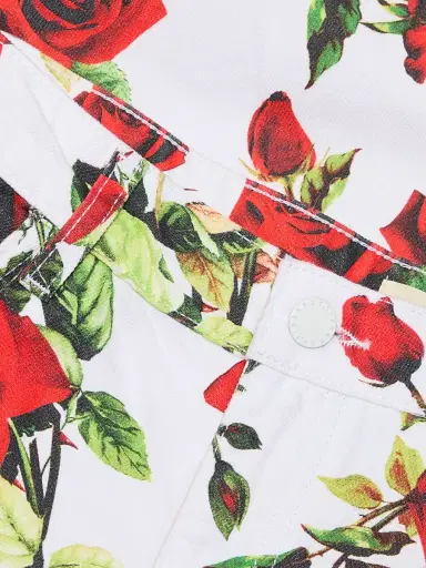 L'AGENCE Women's Blaine Rose-Print Low-Rise Stovepipe Jeans - White Red Romantic Rose | Thumbnail 7 L'AGENCE Women's Blaine Rose-Print Low-Rise Stovepipe Jeans - White Red Romantic Rose | Thumbnail 7