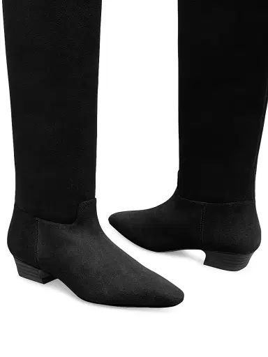 Stuart Weitzman Women's Stassi 25MM Suede Boots - Black - Size 9.5 | Thumbnail 4 Stuart Weitzman Women's Stassi 25MM Suede Boots - Black - Size 9.5 | Thumbnail 4
