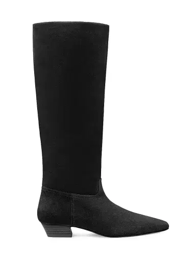 Stuart Weitzman Women's Stassi 25MM Suede Boots - Black - Size 9.5 | Thumbnail 1 Stuart Weitzman Women's Stassi 25MM Suede Boots - Black - Size 9.5 | Thumbnail 1