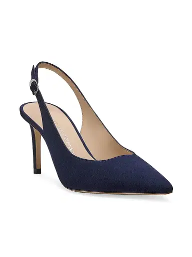 Stuart Weitzman Women's Power 75MM Suede Slingback Pumps | Thumbnail 2 Stuart Weitzman Women's Power 75MM Suede Slingback Pumps | Thumbnail 2