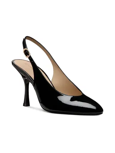 Stuart Weitzman Women's Madison 85MM Patent Leather Slingback Pumps | Thumbnail 2