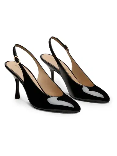 Stuart Weitzman Women's Madison 85MM Patent Leather Slingback Pumps | Thumbnail 4