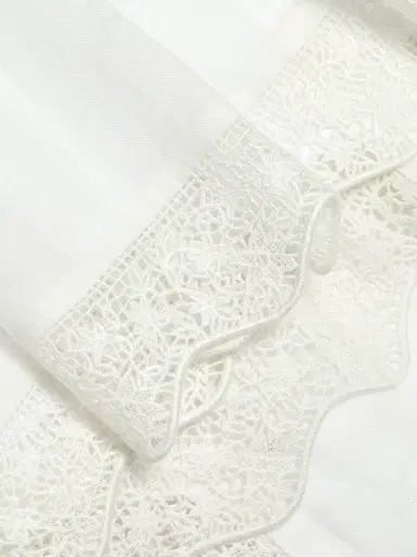 Frame Women's The Embroidered Day Minidress - White - Size Large | Thumbnail 7