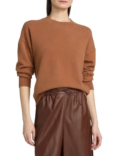 Yves Salomon Women's Wool-Blend Crewneck Sweater - Toulouse - Size Large | Thumbnail 3