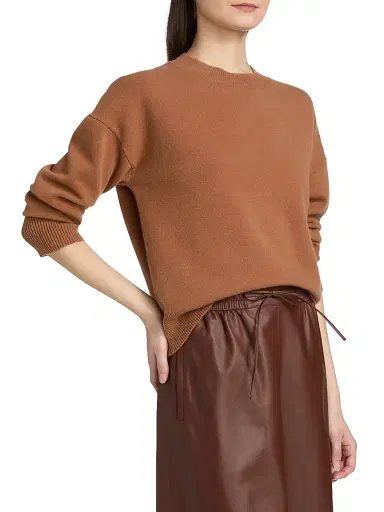 Yves Salomon Women's Wool-Blend Crewneck Sweater - Toulouse - Size Large | Thumbnail 4