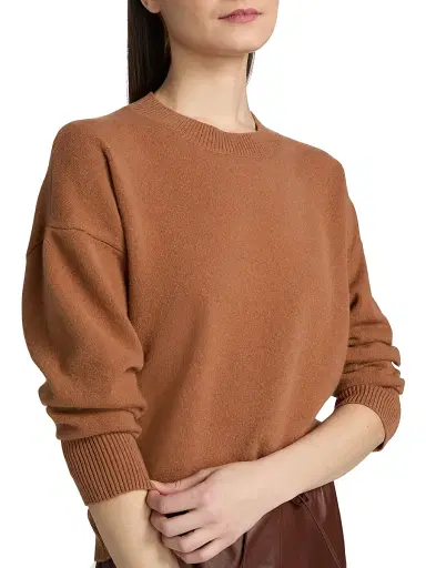 Yves Salomon Women's Wool-Blend Crewneck Sweater - Toulouse - Size Large | Thumbnail 6