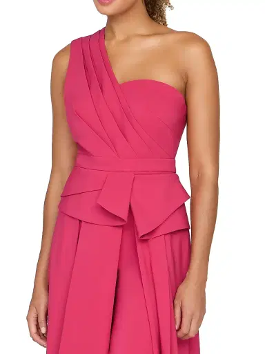 Kay Unger Women's Everette One-Shoulder Walk-Thru Jumpsuit | Thumbnail 6