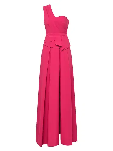 Kay Unger Women's Everette One-Shoulder Walk-Thru Jumpsuit | Thumbnail 1