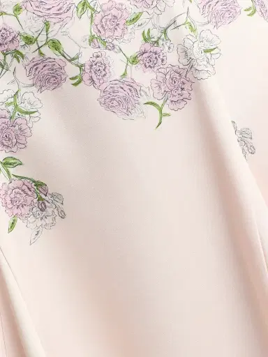 Kay Unger Women's Tabitha Floral Tea-Length Strapless Cocktail Dress - Delicate Pink | Thumbnail 7