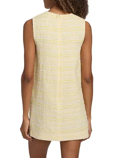 Markarian Women's Daisy Textured Striped Organza Shift Minidress - Lemon Yellow - Size 12 | Thumbnail 5