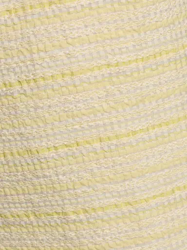 Markarian Women's Daisy Textured Striped Organza Shift Minidress - Lemon Yellow - Size 12 | Thumbnail 7