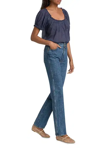 DÔEN Women's Frederica Cotton Top - Adriatic | Thumbnail 2 DÔEN Women's Frederica Cotton Top - Adriatic | Thumbnail 2