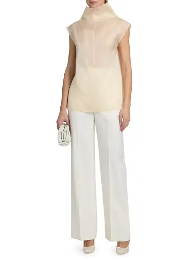 Altuzarra Women's Blaine Funnel Neck Silk Top - Opal | Thumbnail 2 Altuzarra Women's Blaine Funnel Neck Silk Top - Opal | Thumbnail 2