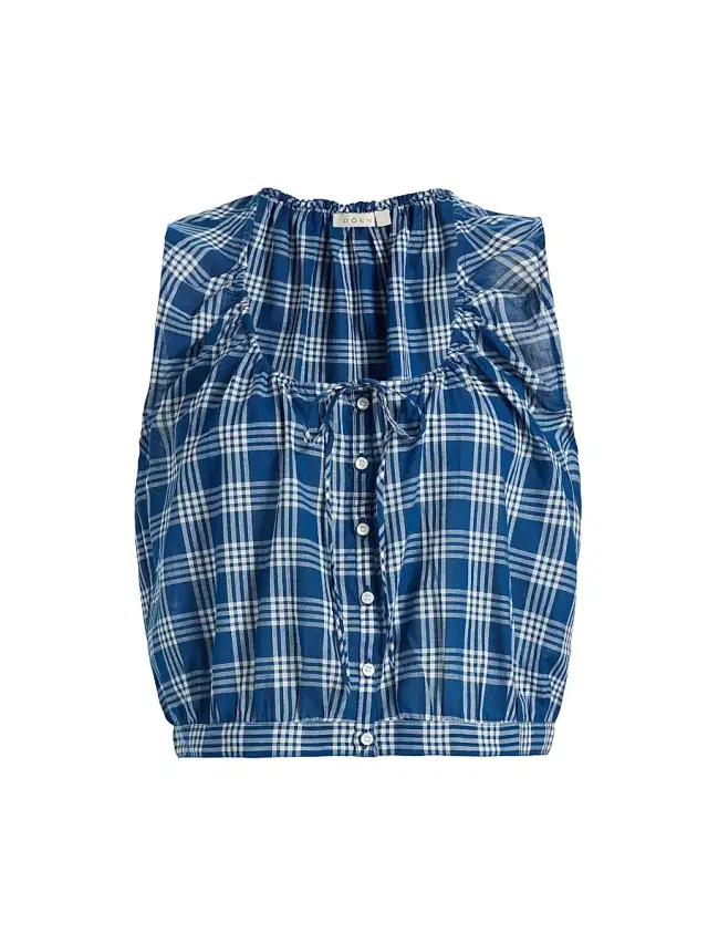 DÔEN Women's Theo Plaid Cotton Top - Dorset Plaid