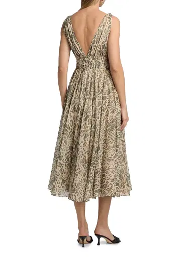 Ungaro Women's Jillian Leopard-Print Cotton Voile Midi-Dress - Size 12 | Thumbnail 5 Ungaro Women's Jillian Leopard-Print Cotton Voile Midi-Dress - Size 12 | Thumbnail 5