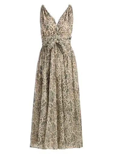 Ungaro Women's Jillian Leopard-Print Cotton Voile Midi-Dress - Size 12 | Thumbnail 1 Ungaro Women's Jillian Leopard-Print Cotton Voile Midi-Dress - Size 12 | Thumbnail 1