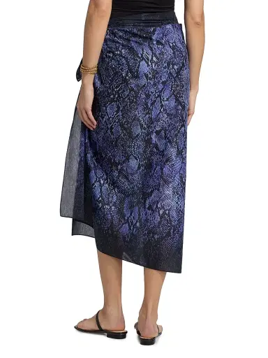 Kobi Halperin Women's Bridget Snakeskin-Print Cotton-Silk Pareo | Thumbnail 4