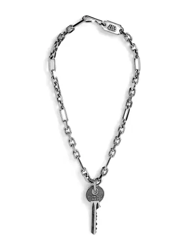 Balenciaga Men's Neverlost Thin Necklace - Antique Silver | Thumbnail 1 Balenciaga Men's Neverlost Thin Necklace - Antique Silver | Thumbnail 1