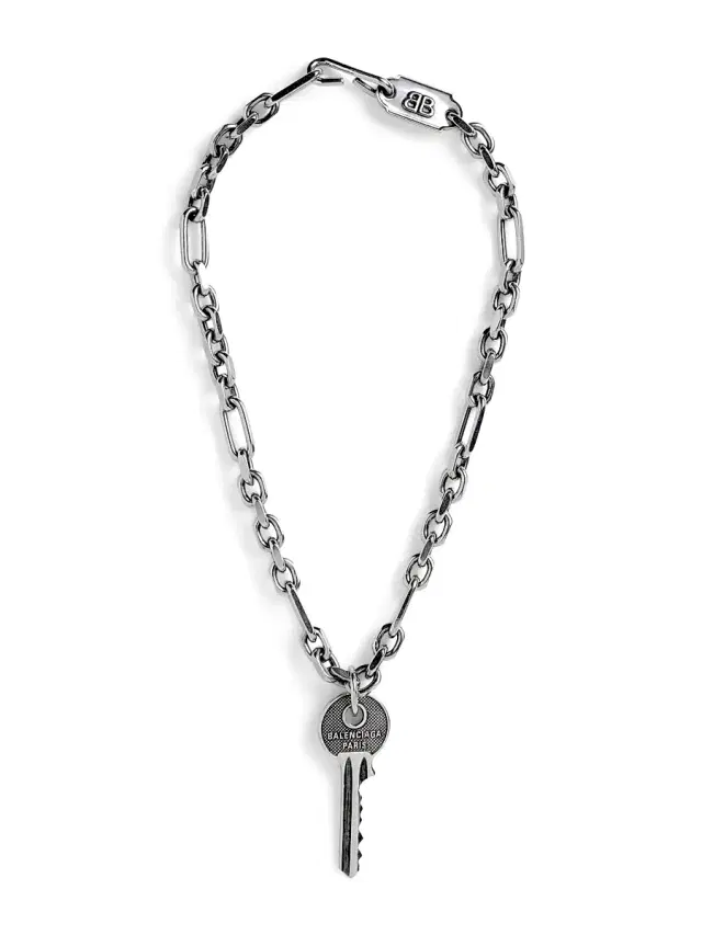 Men's Neverlost Thin Necklace - Antique Silver
