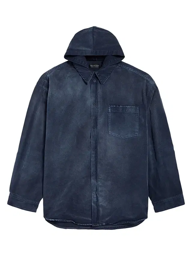 Men's Shirt Parka - Navy Dirty Dark Blue