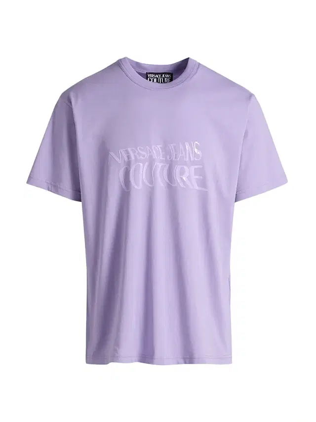 Versace Jeans Couture Men's Screen-Printed Logo Cotton T-Shirt - Lilac