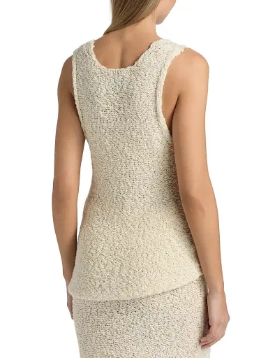 The Elder Statesman Women's Ella Bouclé Knit Tank | Thumbnail 5 The Elder Statesman Women's Ella Bouclé Knit Tank | Thumbnail 5