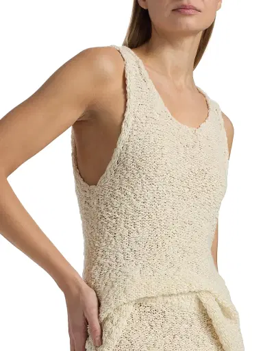 The Elder Statesman Women's Ella Bouclé Knit Tank | Thumbnail 6 The Elder Statesman Women's Ella Bouclé Knit Tank | Thumbnail 6