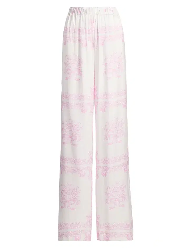 Women's Helia Printed Wide-Leg Pants -  Heirloom