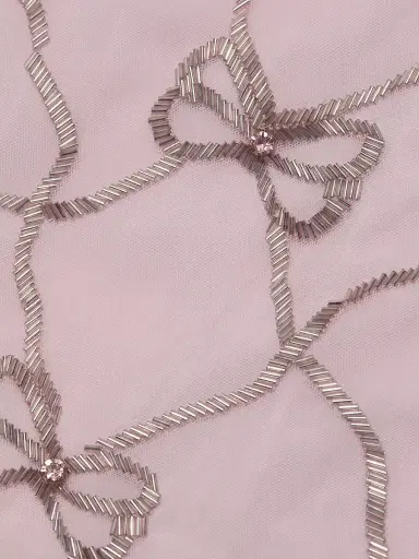 LoveShackFancy Women's Shella Beaded Bow Minidress - Sweetheart Pink - Size 10 | Thumbnail 7