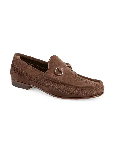 Gucci Men's Horsebit Braided Suede Moccasins | Thumbnail 2 Gucci Men's Horsebit Braided Suede Moccasins | Thumbnail 2