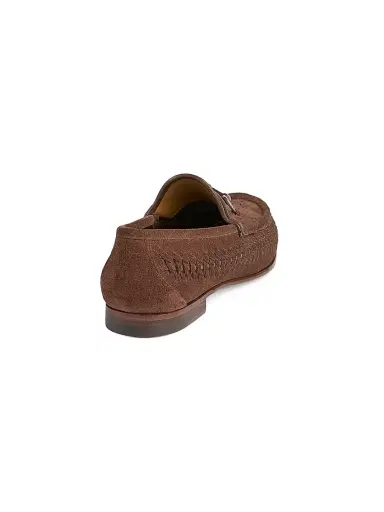 Gucci Men's Horsebit Braided Suede Moccasins | Thumbnail 3 Gucci Men's Horsebit Braided Suede Moccasins | Thumbnail 3