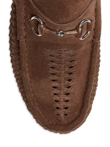 Gucci Men's Horsebit Braided Suede Moccasins | Thumbnail 5 Gucci Men's Horsebit Braided Suede Moccasins | Thumbnail 5