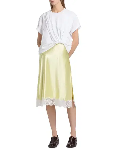 3.1 Phillip Lim Women's Layered T-Shirt & Slip Combo Midi-Dress - White Yuzu | Thumbnail 2