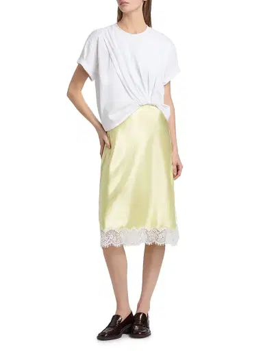 3.1 Phillip Lim Women's Layered T-Shirt & Slip Combo Midi-Dress - White Yuzu | Thumbnail 3