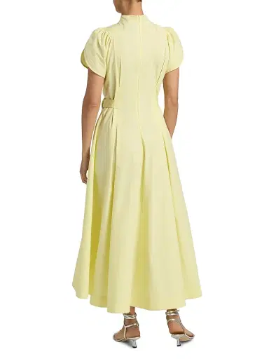 3.1 Phillip Lim Women's Puff Sleeve Side-Tie Cotton Poplin Midi-Dress | Thumbnail 5 3.1 Phillip Lim Women's Puff Sleeve Side-Tie Cotton Poplin Midi-Dress | Thumbnail 5