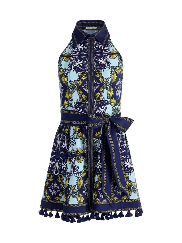 ALICE + OLIVIA Women's Lucy Sleeveless Mini-Shirtdress - Antique Scroll