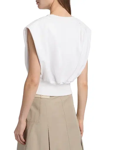 3.1 Phillip Lim Women's Draped Sleeveless French Terry Top - Tofu - Size Large | Thumbnail 5