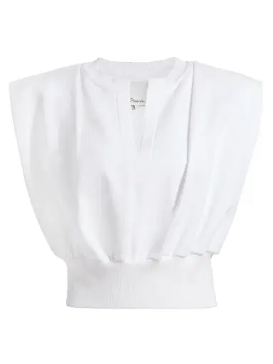 3.1 Phillip Lim Women's Draped Sleeveless French Terry Top - Tofu - Size Large | Thumbnail 1