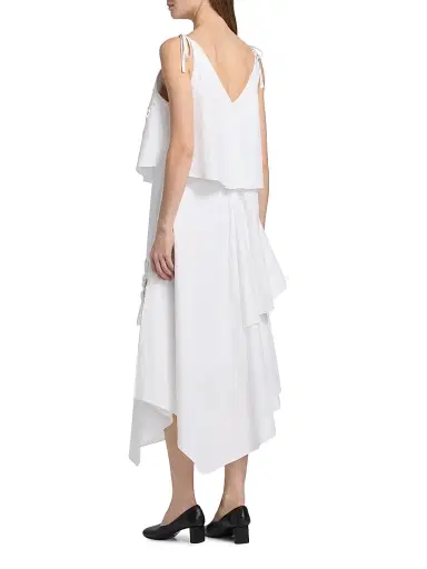 3.1 Phillip Lim Women's Floral-Appliquéd Layered Midi-Dress - White | Thumbnail 5