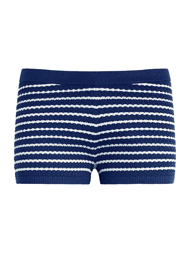 Joe's Jeans Women's Dani Pointelle-Knit Shorts - Royal Blue Milk