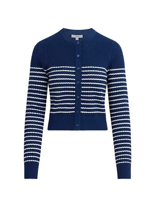 Joe's Jeans Women's Dani Pointelle-Knit Cardigan - Royal Blue Milk