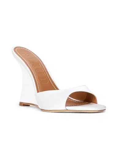 Staud Women's Brigitte 100MM Satin Wedge Sandals - Ivory - Size 11 | Thumbnail 2