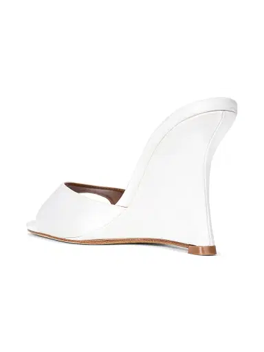 Staud Women's Brigitte 100MM Satin Wedge Sandals - Ivory - Size 11 | Thumbnail 3