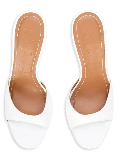 Staud Women's Brigitte 100MM Satin Wedge Sandals - Ivory - Size 11 | Thumbnail 4