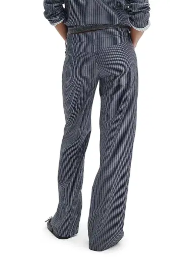 rag & bone Women's Saige Striped Low-Rise Poplin Pant - Salute Stripe | Thumbnail 4