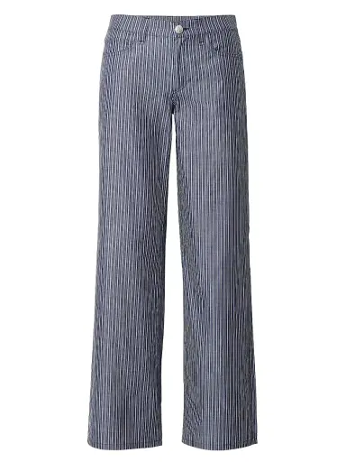 rag & bone Women's Saige Striped Low-Rise Poplin Pant - Salute Stripe | Thumbnail 1