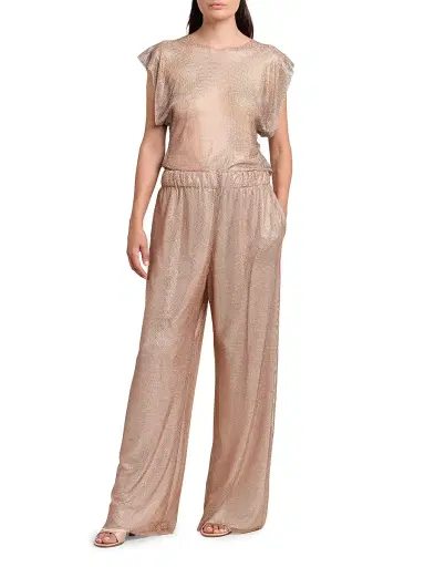 Alberta Ferretti Women's Metallic Sheer T-Shirt | Thumbnail 2 Alberta Ferretti Women's Metallic Sheer T-Shirt | Thumbnail 2