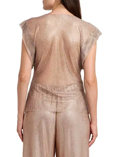 Alberta Ferretti Women's Metallic Sheer T-Shirt | Thumbnail 5 Alberta Ferretti Women's Metallic Sheer T-Shirt | Thumbnail 5