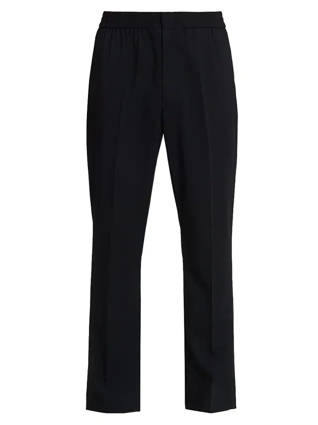 AMI Paris Men's Pull-On Wool Trousers - Noir