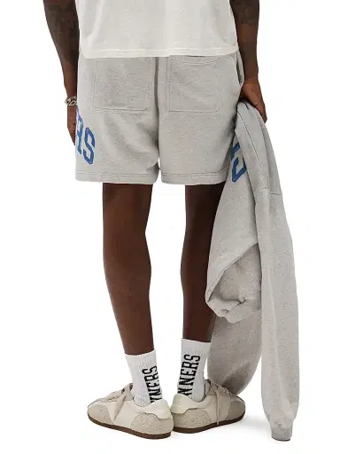 Represent Men's Owners Cotton Jersey Drawstring Shorts - Sprayed Ice Grey Marl - Size XXL | Thumbnail 5
